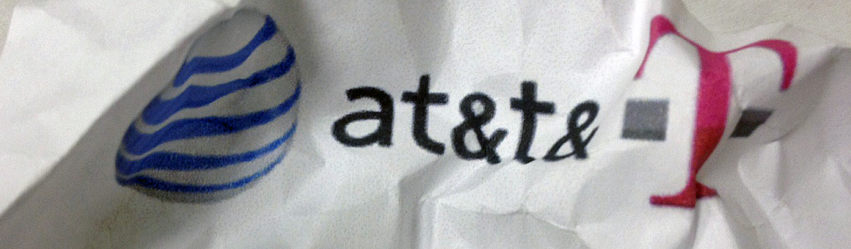 AT&T T-Mobile Logo Crumpled