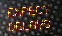 Expect Delays road sign