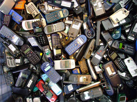 pile of mobile/wireless phones